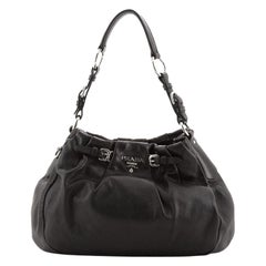Prada Pleated Hobo Soft Calf Large