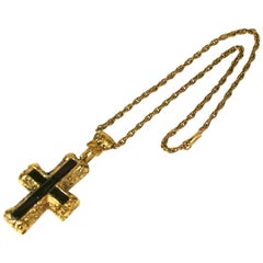 Important CoCo Chanel Personal Byzantine Cruciform Pendant Necklace