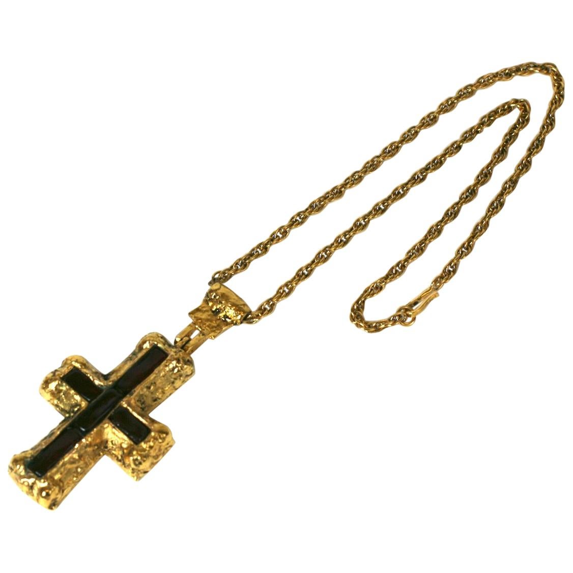 Important CoCo Chanel Personal Medieval Cruciform Pendant Necklace