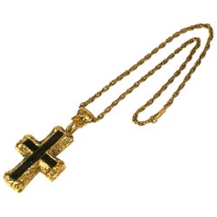 Retro Important CoCo Chanel Personal Medieval Cruciform Pendant Necklace