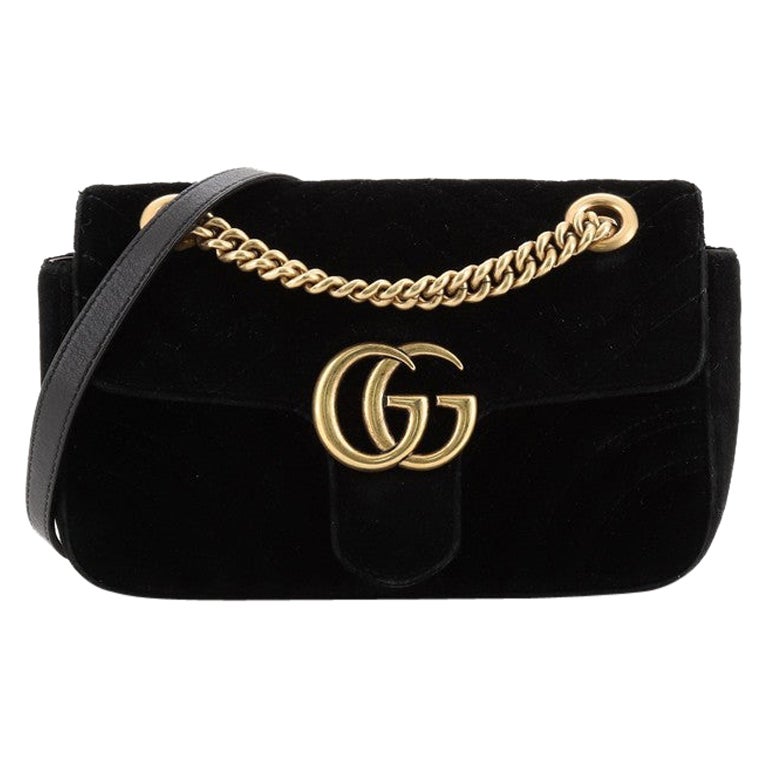 Gucci GG Marmont Flap Bag Matelasse Velvet Mini at 1stDibs  authentic gucci  bag vs fake, fake gucci marmont vs real, inside gucci marmont bag