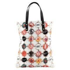 Burberry Flat Tote Printed Nylon Large