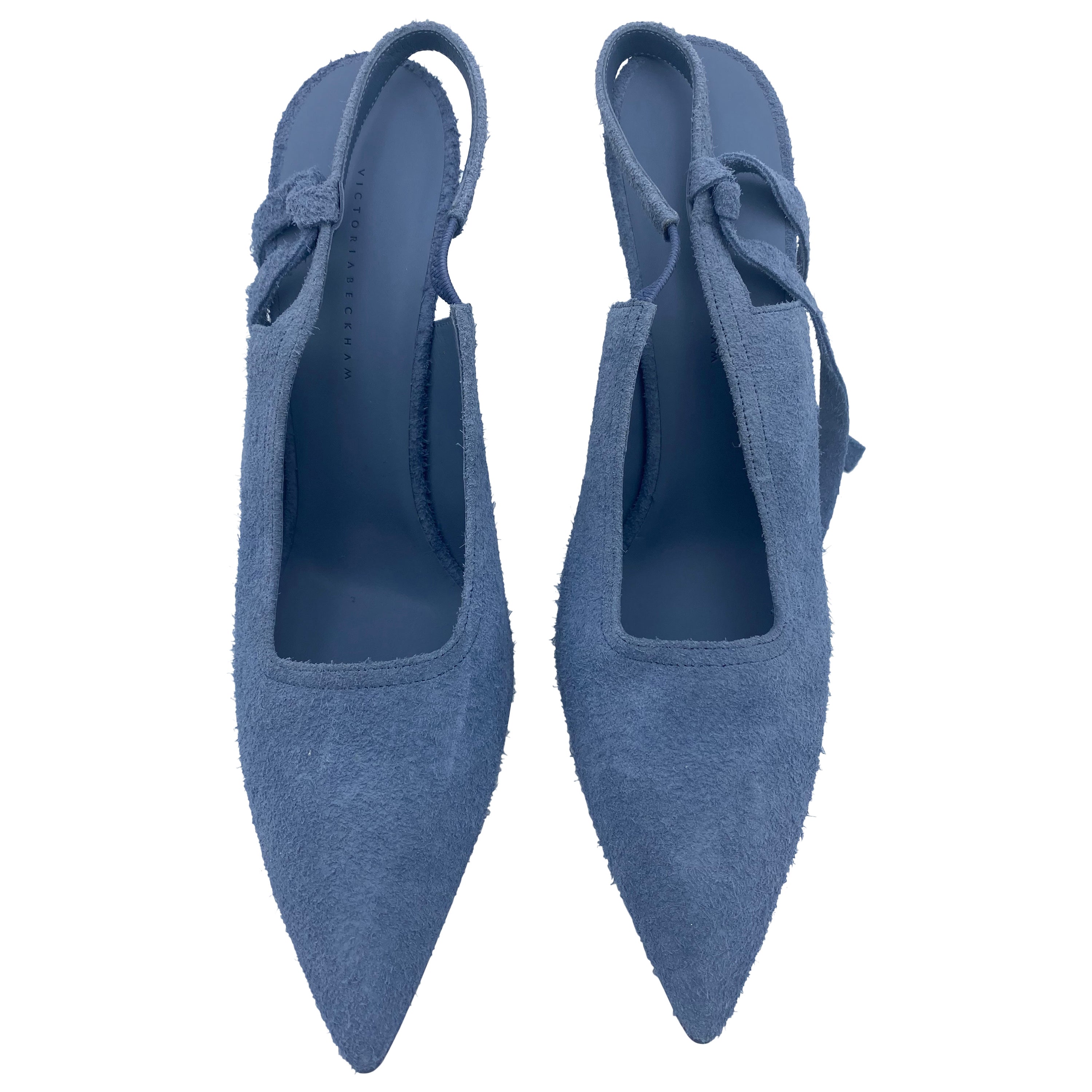 Victoria Beckham Blue Suede High Heels Shoes, Size 41