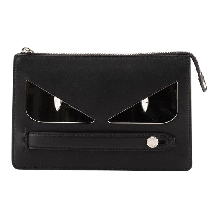 Fendi Vocabulary Pouch Inlaid Leather Small at 1stDibs