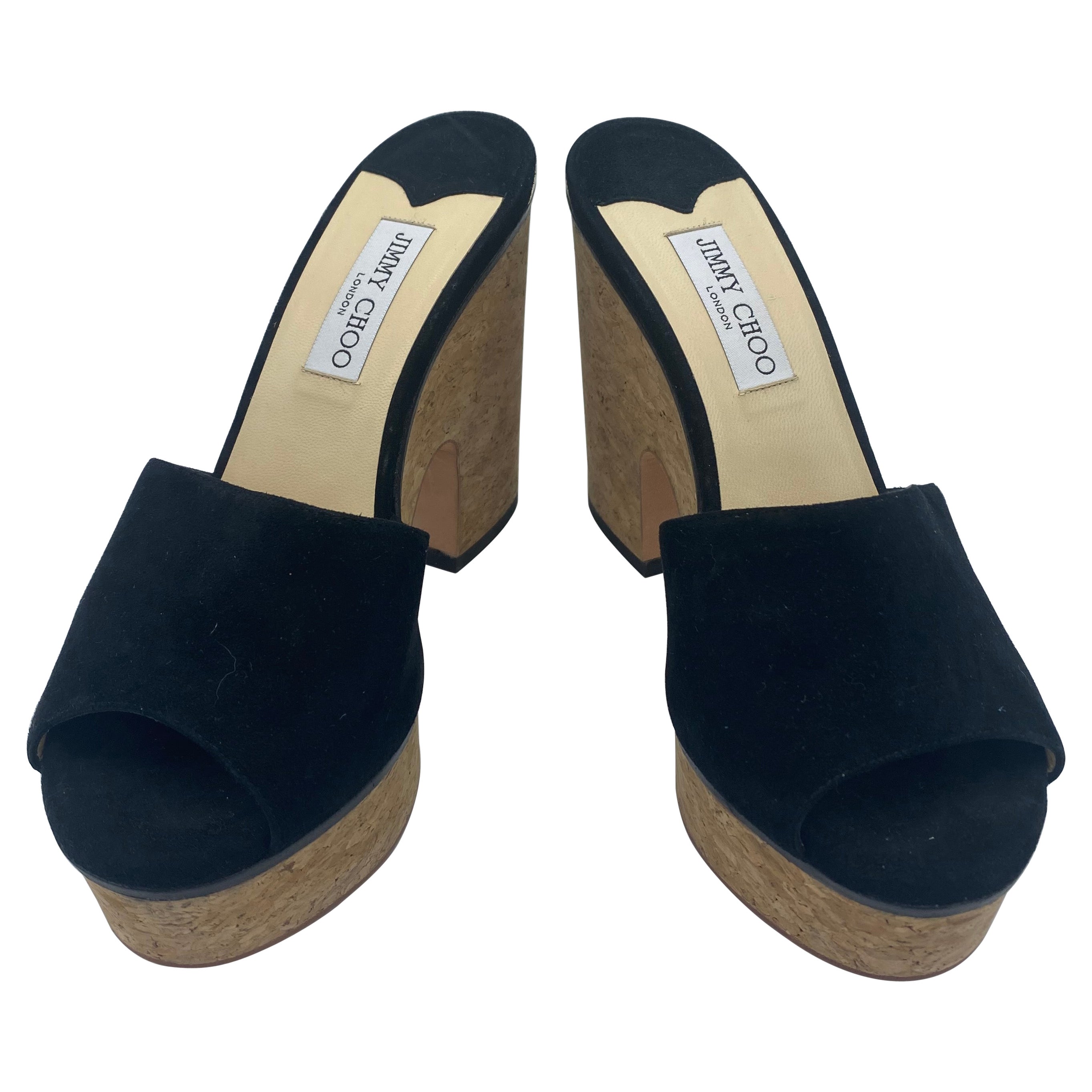 JIMMY CHOO Platform Slide Sandals, Size 41