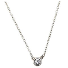Tiffany & Co. Elsa Peretti Diamond By The Yard Sterling Diamond Pendant Necklace