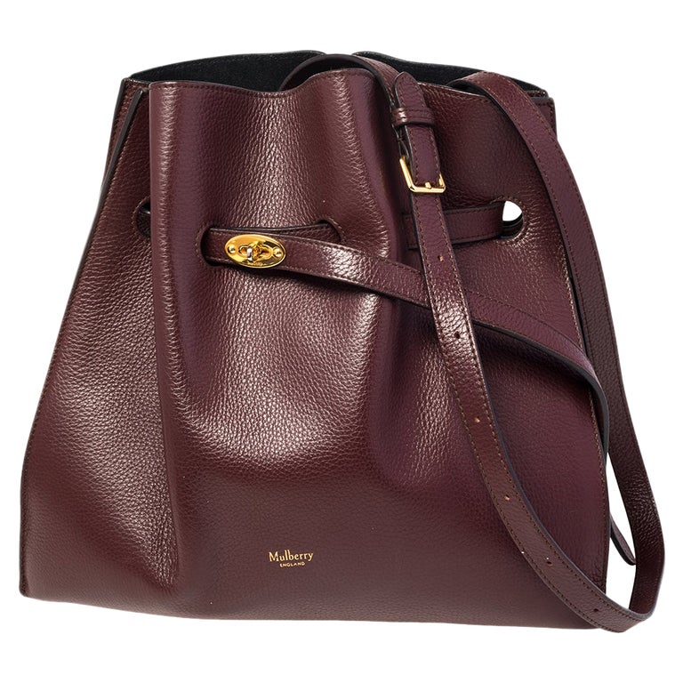 Mulberry - Dark Maroon Shiny Leather Convertible Shoulder Bag