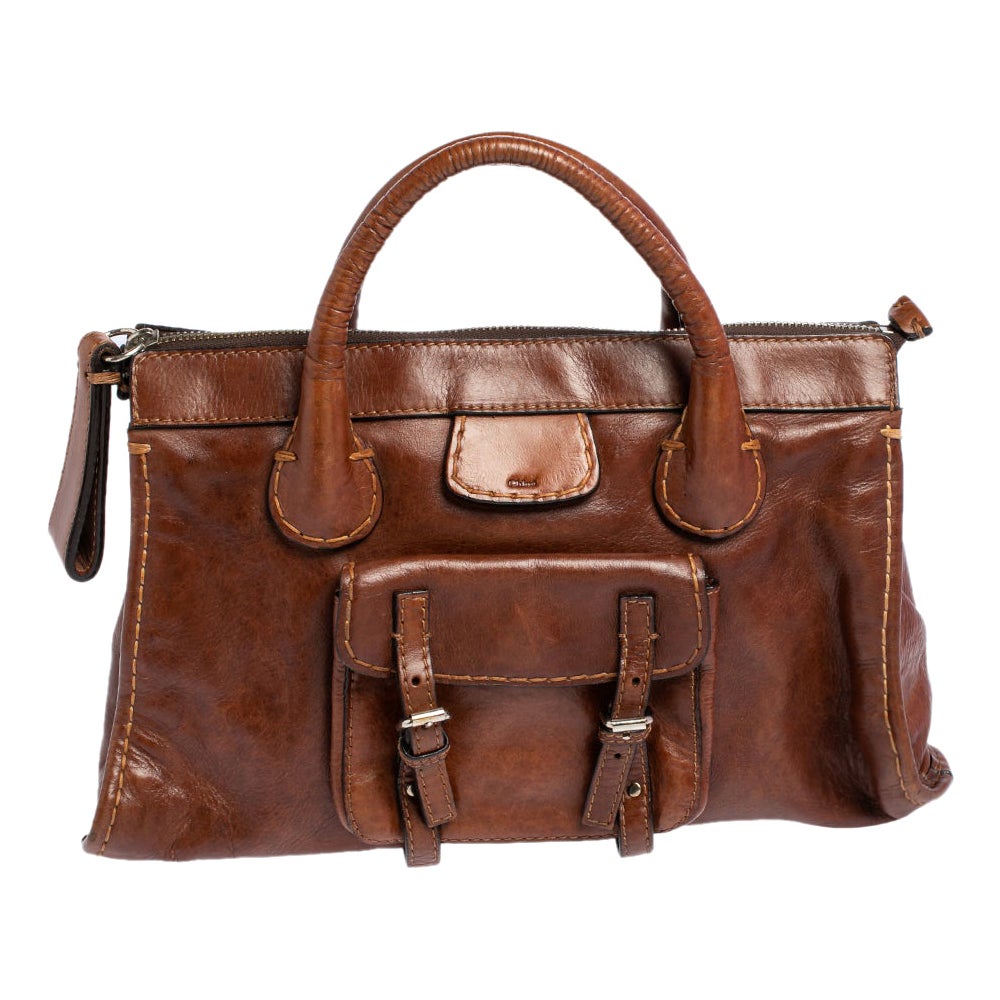 Chloe Brown Leather Edith Tote