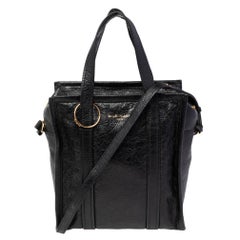 Balenciaga Black Leather XS Bazar Shopper Tote