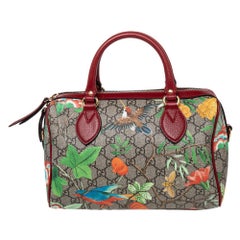 Gucci Multicolor GG Blooms Supreme Canvas and Leather Boston Bag