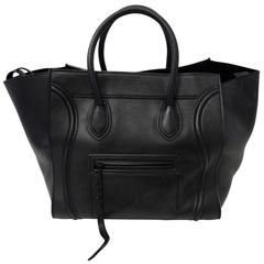 Celine Phantom Black Smooth Leather Luggage Large
