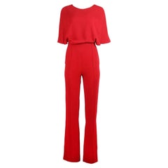 Valentino Draped Silk Crepe Jumpsuit