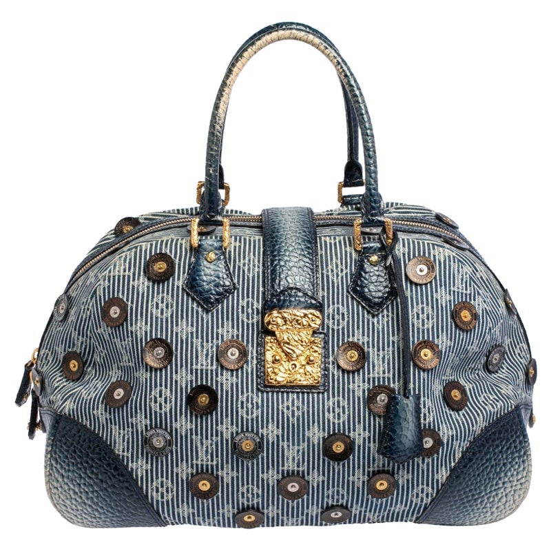Louis Vuitton Blue Denim Polka Dots Limited Edition Panema Bowly Bag at ...