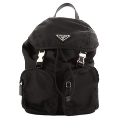 Prada Double Front Pocket Backpack Tessuto Small