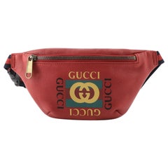 Gucci Logo Belt Bag Printed Leather Small