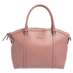 Gucci Pink Microguccissima Leather Dome Satchel