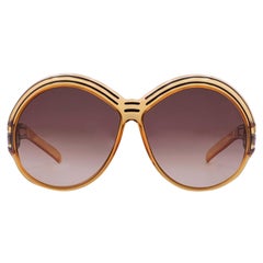 Christian Dior - Lunettes de soleil vintage orange menthe surdimensionnées 2040 65-10 130 mm