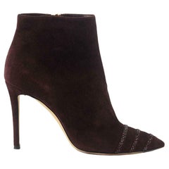 Jimmy Choo Crystal Embellished Suede Ankle Boots
