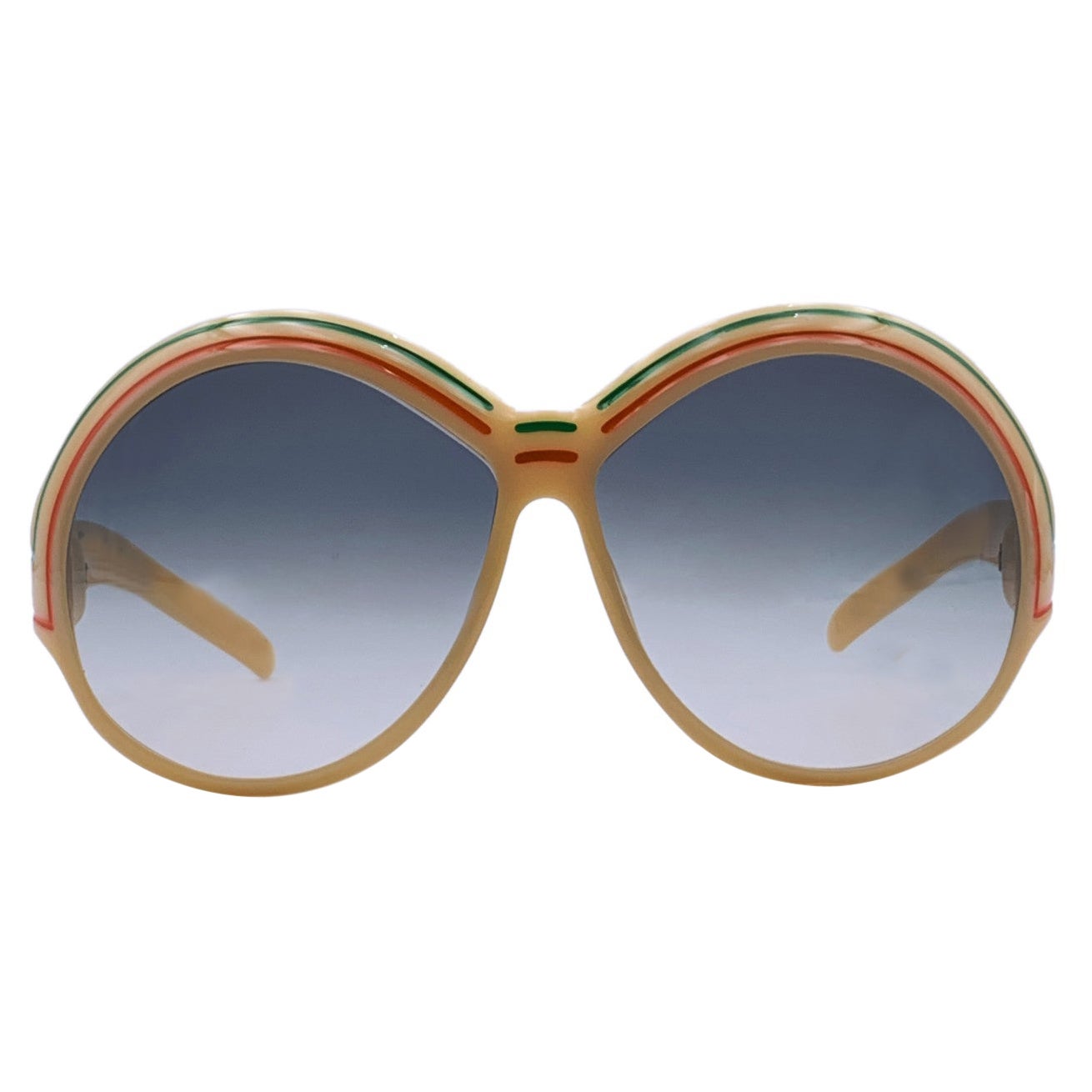 Christian Dior Vintage Mint Beige Oversize Sunglasses 2040 65mm 130mm