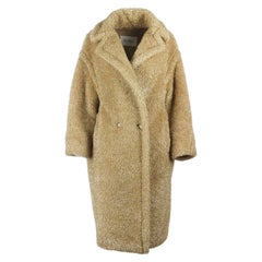 Max Mara Lastra Teddy Bear Icon Camel Hair & Silk Blend Coat
