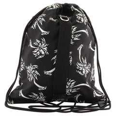 Dolce & Gabbana Drawstring Backpack Printed Nylon Large