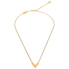 Louis Vuitton - Collier Essential V en métal doré