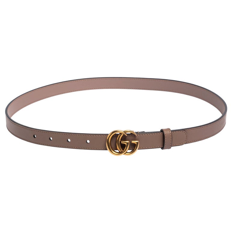 Gucci Leather Belt with Double G Buckle