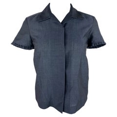 Marc Jacobs Marineblaues Kurzarmhemd mit kurzen Ärmeln, Größe 4