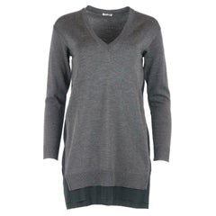 Miu Miu Silk Trimmed Wool Sweater Dress