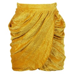 Dundas Draped Devoré Chiffon Wrap Effect Mini Skirt