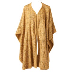 Valentino Tweed and Wool Knit Poncho/Cape