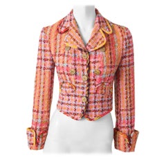 Christian Lacroix Bunte Tweed-Jacke in Kurzform