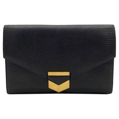 Hermes Vintage Brown Eidechse Umschlag Clutch