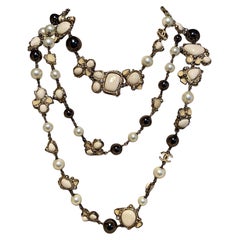 Chanel Long Pearl Necklace - 190 For Sale on 1stDibs