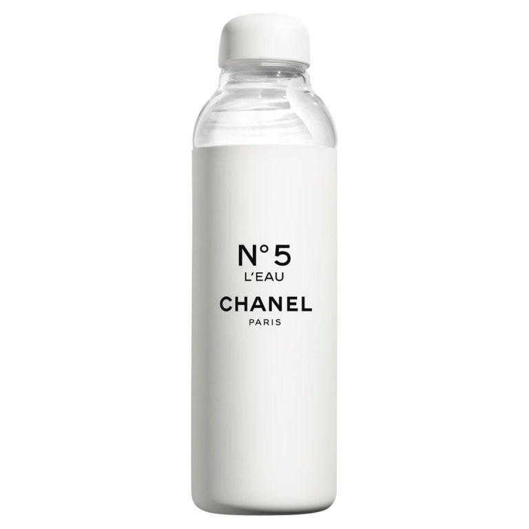 Glass Water Bottle in 2023  Glass water bottle, Chanel pearl