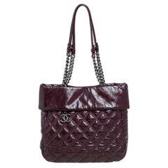 Chanel Burgundy Quilted Leather Ultimate Stitch Tote