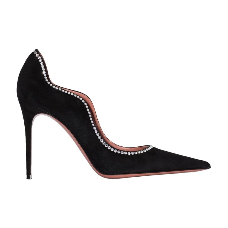 Escarpins Aquazzura En Daim Noir - Talons Aiguilles Hauts - Pointure US 7.5 - Neufs (sans Boîte)