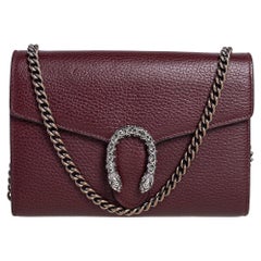 Used Gucci Burgundy Leather Dionysus Wallet On Chain