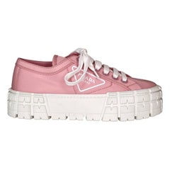 Prada Logo Lug Pink Platform Sneakers (7.5 US)