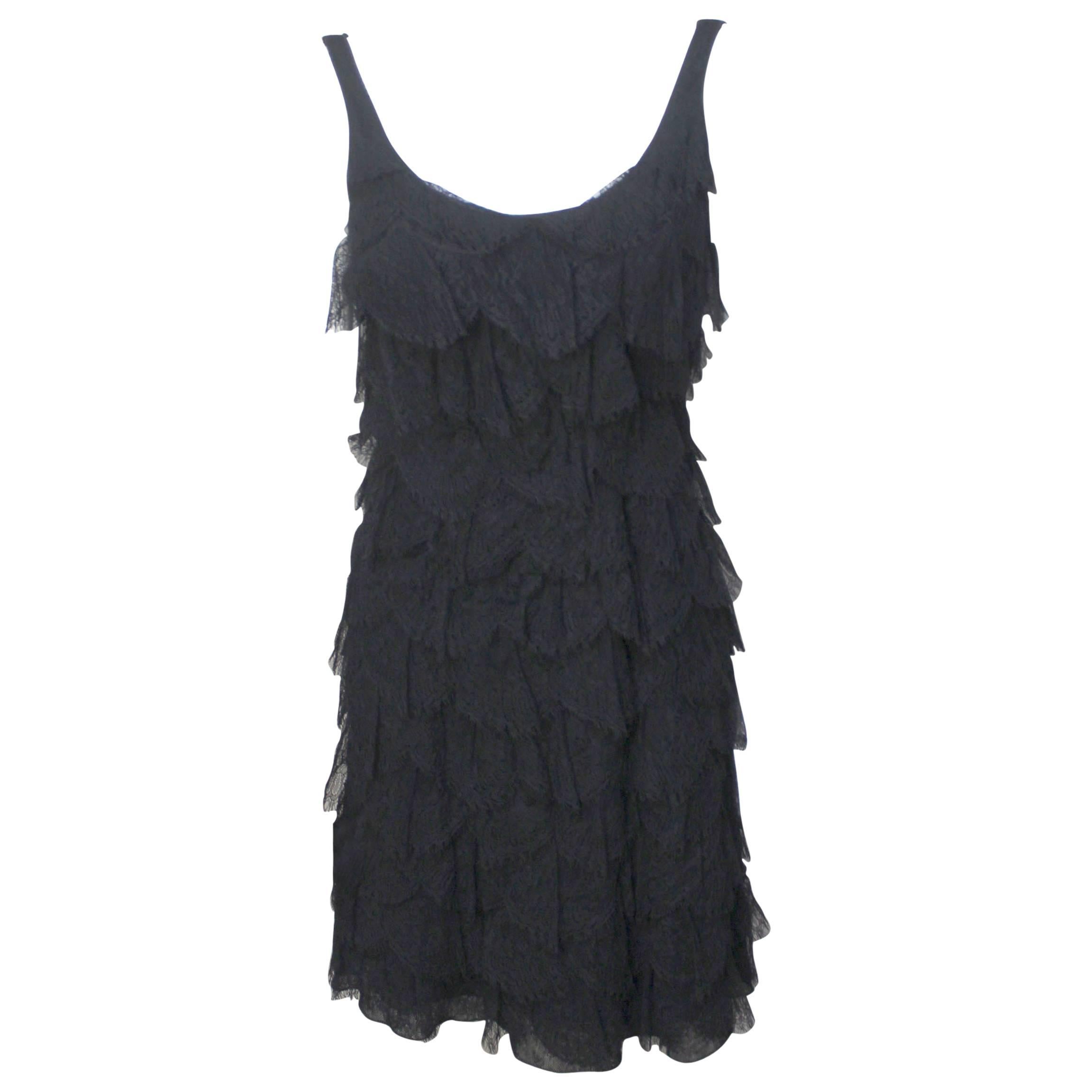 Rochas and Olivier Theyskens Lace Tiered Dress For Sale