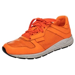 Gucci Sneakers basse in pelle traforata arancione taglia 41