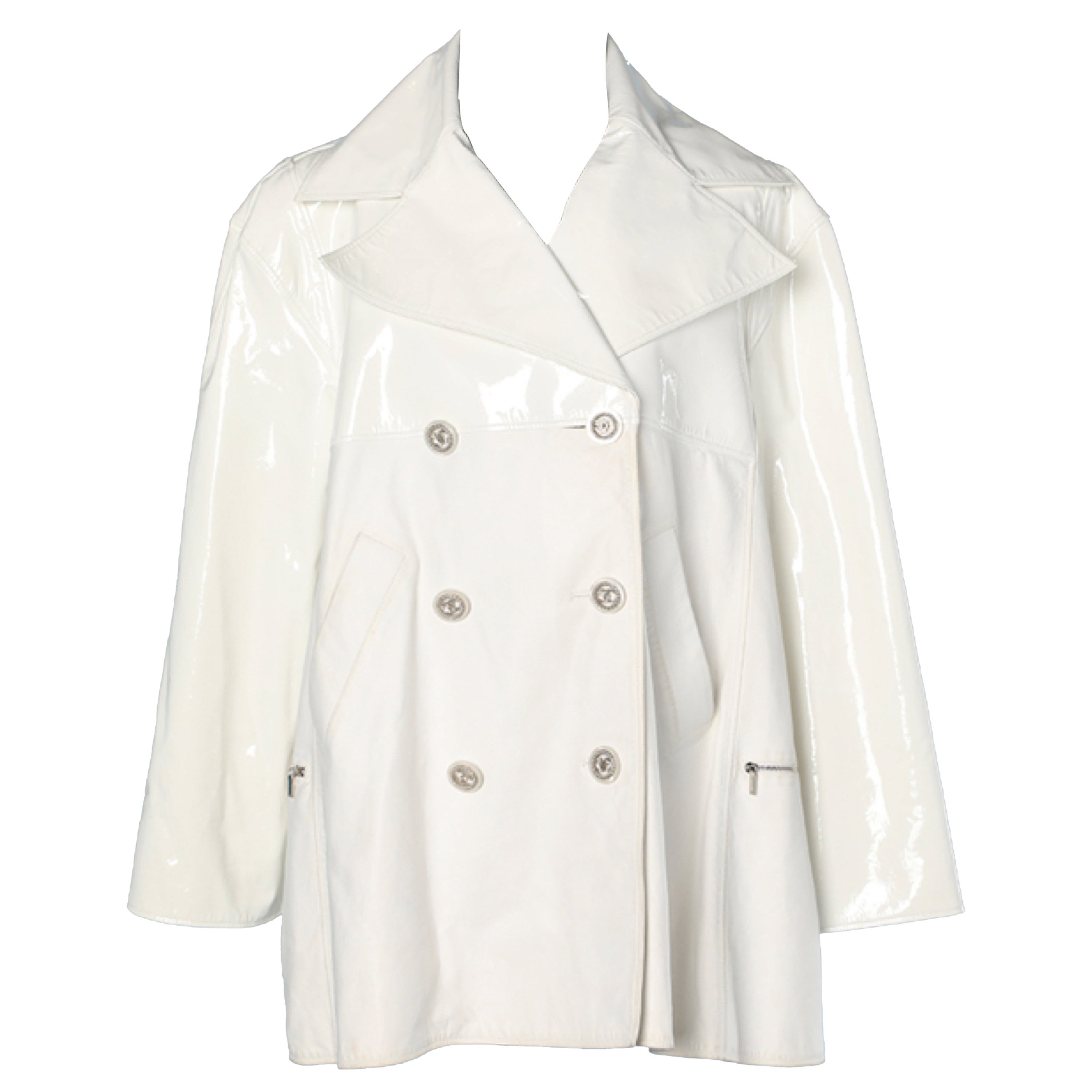 chanel white coat