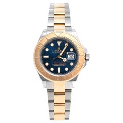 Rolex Blue 18K Stainless Steel Yacht-Master Automatic Men's Wristwatch