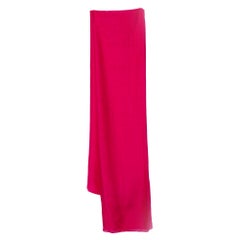 Hermès Pink Logo Printed Feather Light Cashmere & Silk Square Shawl