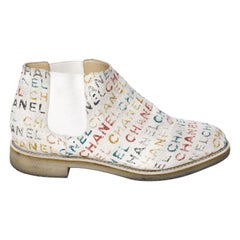 Chanel Graffiti Chukka Cream Boot Mens (43 EU)