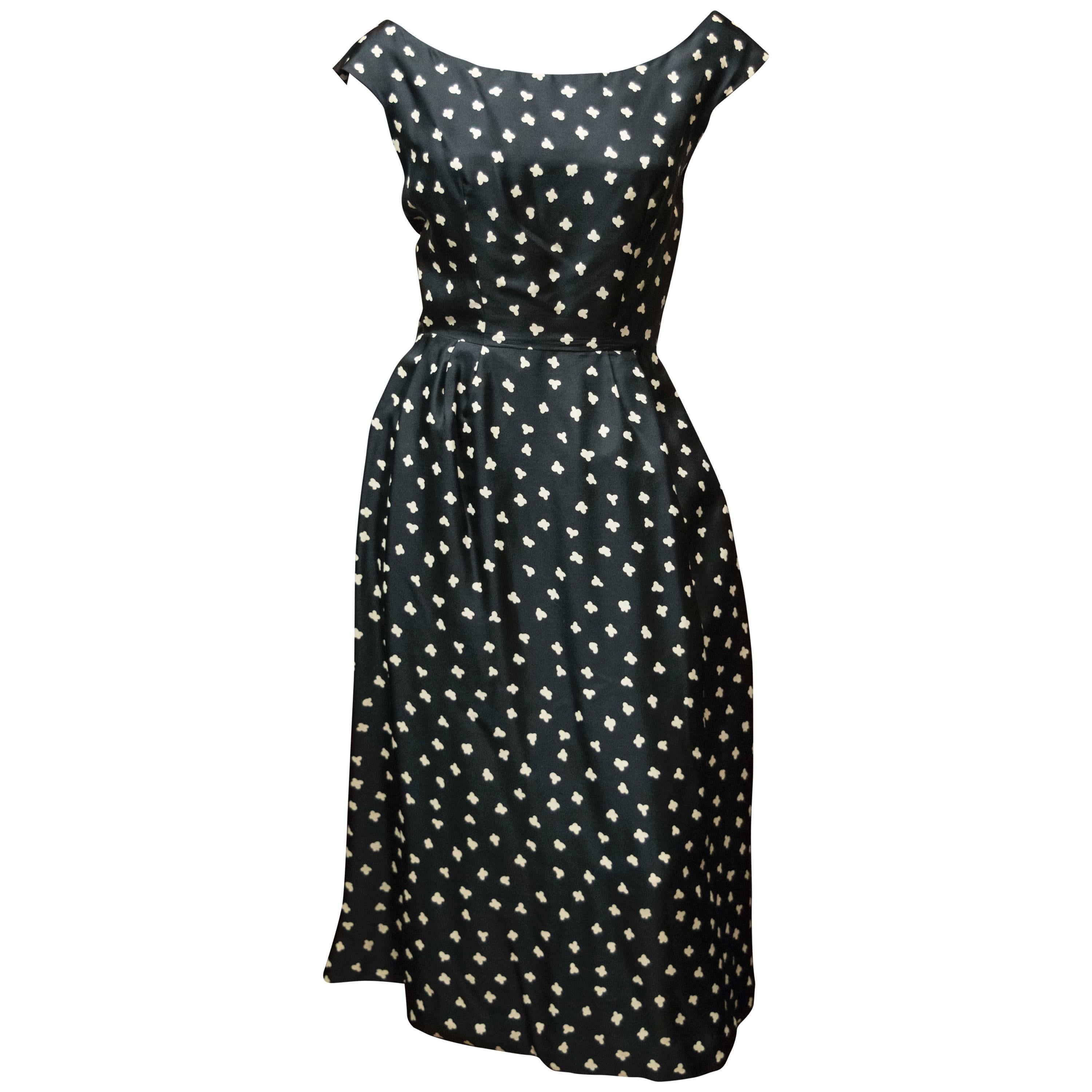 1950er Jahre Kleid mit Popcorndruck