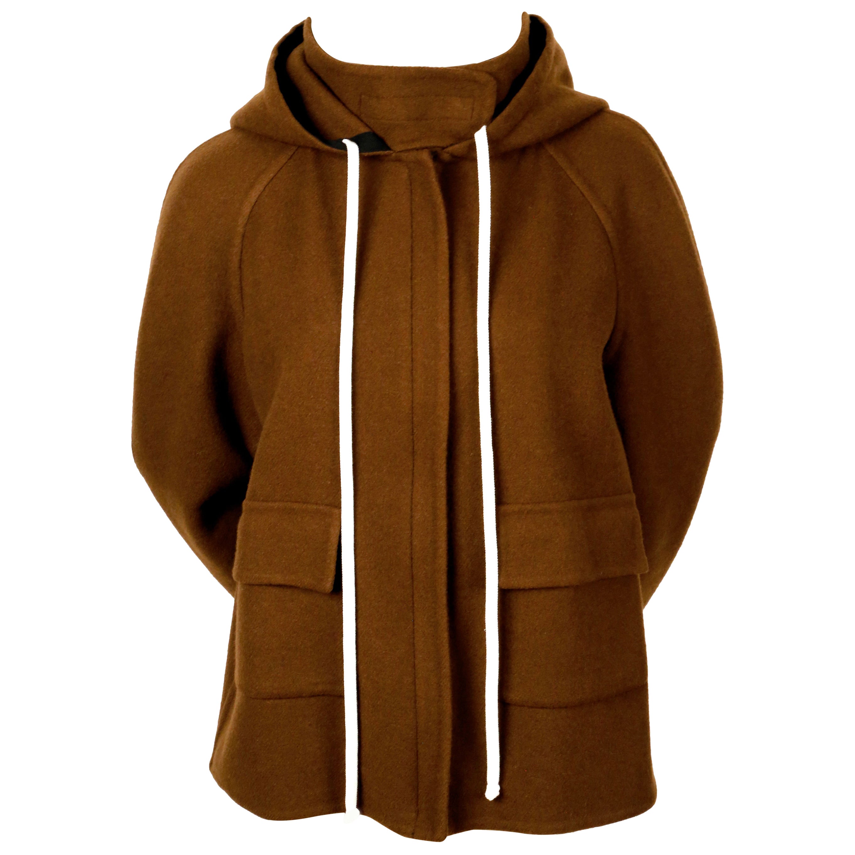 2014 CELINE by PHOEBE PHILO hooded cashmere jacket with patch pockets