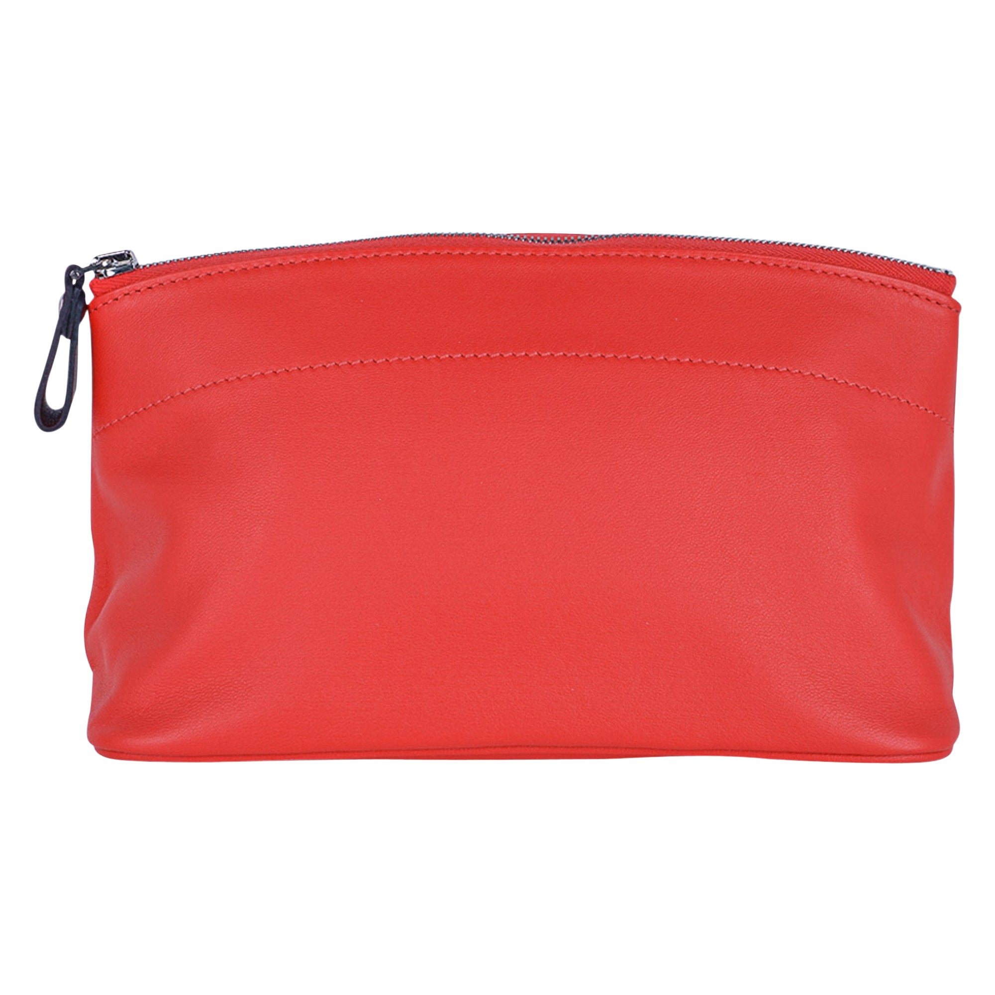 Hermes Tohubohu Pouch Rose Jaipur / Prune Medium Modell Neu im Angebot