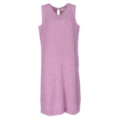 2000s Marni lilac bouclé wool sleeveless midi dress