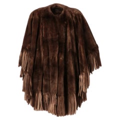 1980s A.N.G.E.L.O. Vintage Cult brown beaver fur cape